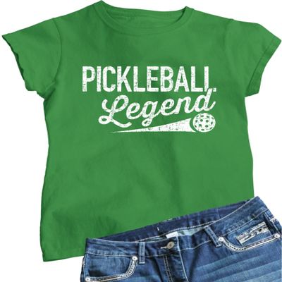 3X-Large Kelly Green Women Pickleball Legend Funny Gift Idea T-Shirt