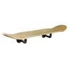 Floating Industrial Style Skateboard Deck Shelf with Pipe Mounting System  Custom Made Indoor Skate Shelving - Maple Wall Mount - 7.75" Stained Black Bottom view 1