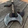 MDM-Ax106 24" Double Headed Viking Axe  Handmade High Carbon Steel Battle Axe with Rosewood Shaft | Double Sided Dane Axe | Custom Gift for Men | Christmas view 3