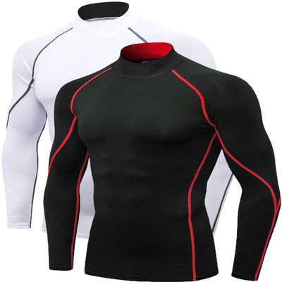 2/3 Pack Men's Compression Shirts Long Sleeve Workout Shirts Mock Turtleneck Athletic Base Layer Active Undershirts Tops
