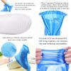Rain Boot Waterproof Shoes Covers, Sand Control Non-Slip Shoe Cover Galoshes, PVC Rubber Sole Reusable Rain Snow Boots Overshoes for Cycling Outdoor Camping Fishing Garden Travel (XL, Blue) view 3