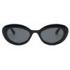 80s Oval Sunglasses for Women Men,Trendy 70s Vintage Retro Fashion Cat Eye Sun Glasses UV400 (black) view 1