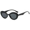 80s Oval Sunglasses for Women Men,Trendy 70s Vintage Retro Fashion Cat Eye Sun Glasses UV400 (black) view 2
