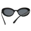 80s Oval Sunglasses for Women Men,Trendy 70s Vintage Retro Fashion Cat Eye Sun Glasses UV400 (black) view 3