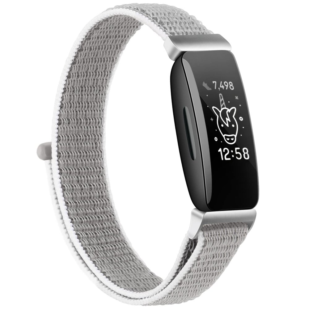 Nylon Ace 3 Bands Compatible with Fitbit Ace 3 Straps - Soft Skin-Friendly Breathable Ace 3 Bands for Watch Band Wrist Strap Bracelet Accessories (Gray)