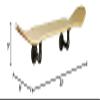 Floating Industrial Style Skateboard Deck Shelf with Pipe Mounting System  Custom Made Indoor Skate Shelving - Bamboo/Maple Wall Mount - 7.75" Bamboo Bottom view 3