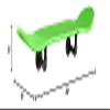Floating Industrial Style Skateboard Deck Shelf with Pipe Mounting System  Custom Made Indoor Skate Shelving - Maple Wall Mount - 7.75" Neon Green view 3