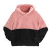 Kids Toddler Girls Boys Patchwok Fleece Hooded Sweatshirt Tops Outfits Girls Zip up Hoodies Size 10-12 (Red, 8-9 Years) view 1