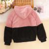 Kids Toddler Girls Boys Patchwok Fleece Hooded Sweatshirt Tops Outfits Girls Zip up Hoodies Size 10-12 (Red, 8-9 Years) view 2