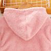 Kids Toddler Girls Boys Patchwok Fleece Hooded Sweatshirt Tops Outfits Girls Zip up Hoodies Size 10-12 (Red, 8-9 Years) view 3