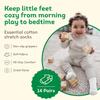 Fruit of the Loom Baby 14-Pack Grow & Fit Flex Zones Cotton Stretch Low Cut Socks - Unisex, Girls, Boys (0-6 Months, White) view 2