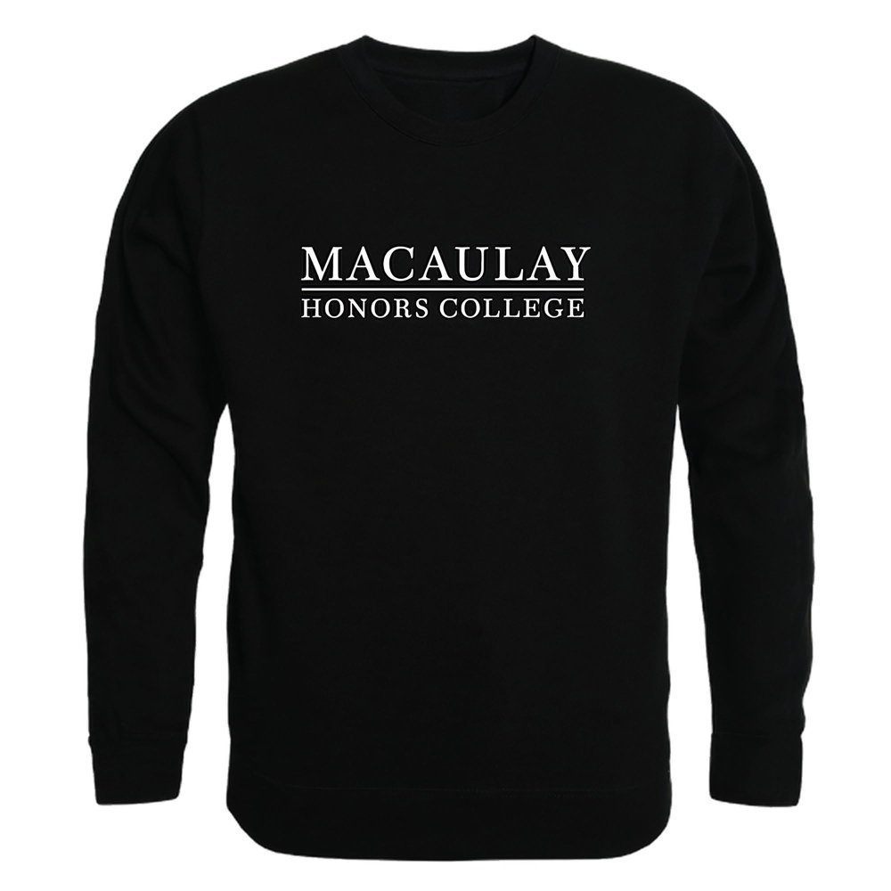 W Republic Macaulay Macaulay College Crewneck Pullover Sweatshirt, Adult Unisex, Black, Medium - NCAA Officially Licensed Apparel