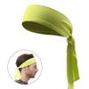 LALAFINA 3pcs Fluorescent Yellow Tie Breathable Sports Headband for Running Tennis Yoga Basketball Stretchy Moisture-Wicking Athletic Headband for Active Workouts and Outdoor Activities view 2