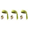 LALAFINA 3pcs Fluorescent Yellow Tie Breathable Sports Headband for Running Tennis Yoga Basketball Stretchy Moisture-Wicking Athletic Headband for Active Workouts and Outdoor Activities view 3