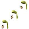 LALAFINA 3pcs Fluorescent Yellow Tie Breathable Sports Headband for Running Tennis Yoga Basketball Stretchy Moisture-Wicking Athletic Headband for Active Workouts and Outdoor Activities view 4
