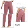 ANGGREK Womens Casual High Waisted Corduroy Straight Leg Pants Loose Comfy Trousers with Pockets(Pink,Medium), 2-pink view 2