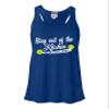 Large Royal Women Flowy Stay Out of The Kitchen Play Pickleball Funny Gift Sleeveless Tank Top T-Shirt view 1