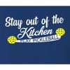Large Royal Women Flowy Stay Out of The Kitchen Play Pickleball Funny Gift Sleeveless Tank Top T-Shirt view 3