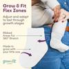 Fruit of the Loom Baby 14-Pack Grow & Fit Flex Zones Cotton Stretch Low Cut Socks - Unisex, Girls, Boys (2-4 Years, Pink) view 3