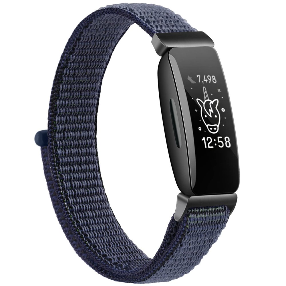 Nylon Ace 3 Bands Compatible with Fitbit Ace 3 Straps - Soft Skin-Friendly Breathable Ace 3 Bands for Watch Band Wrist Strap Bracelet Accessories (Blue Green)