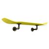 Floating Industrial Style Skateboard Deck Shelf with Pipe Mounting System  Custom Made Indoor Skate Shelving - Maple Wall Mount - 7.75" Neon Yellow view 3