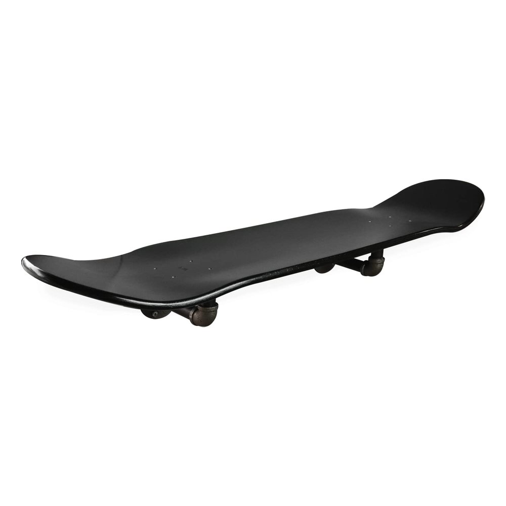 Floating Industrial Style Skateboard Deck Shelf with Pipe Mounting System  Custom Made Indoor Skate Shelving - Maple Wall Mount - 7.75" Dipped Black