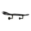Floating Industrial Style Skateboard Deck Shelf with Pipe Mounting System  Custom Made Indoor Skate Shelving - Maple Wall Mount - 7.75" Dipped Black view 3