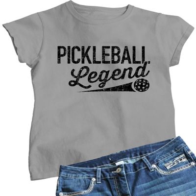 XX-Large Athletic Heather Women Pickleball Legend Funny Gift Idea T-Shirt