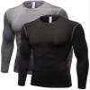 Men's Compression Long Sleeve Shirts, Cool Dry Sport Workout Underwear Shirt Athletic Baselayer Running Gym Tops 2 Pack view 1