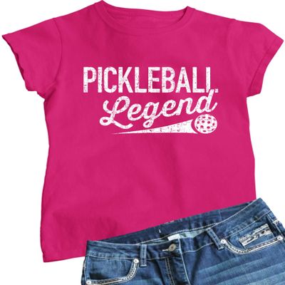 3X-Large Cyber Pink Women Pickleball Legend Funny Gift Idea T-Shirt