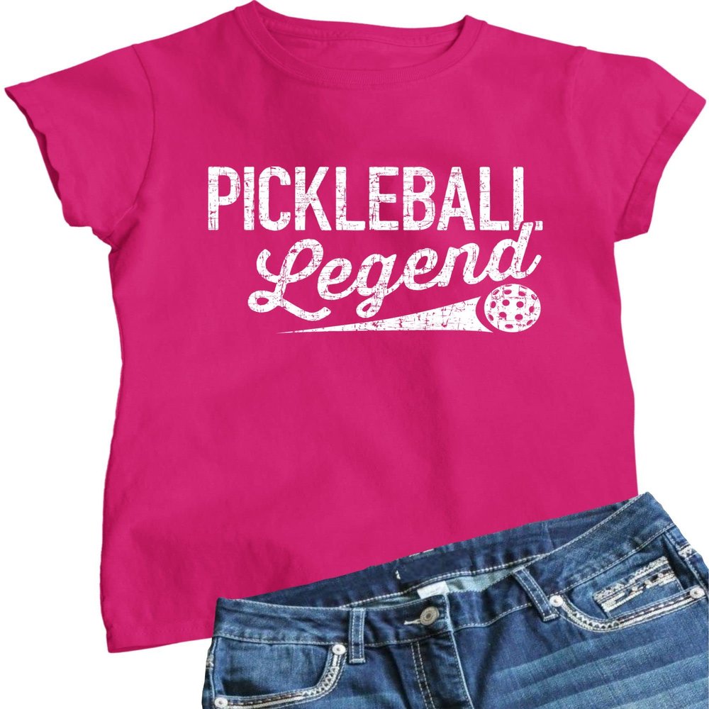 3X-Large Cyber Pink Women Pickleball Legend Funny Gift Idea T-Shirt