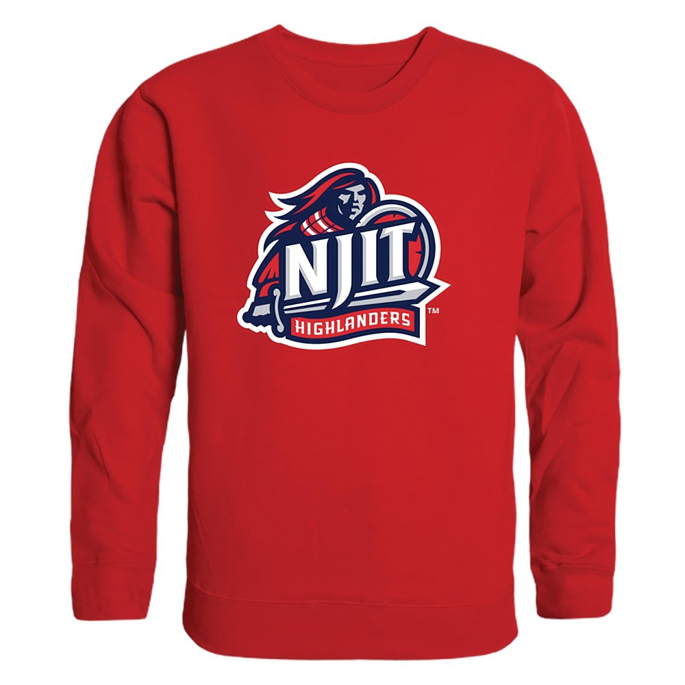 W Republic NJIT Highlanders College Crewneck Pullover Sweatshirt, Adult Unisex, Red, Small - NCAA Officially Licensed Apparel