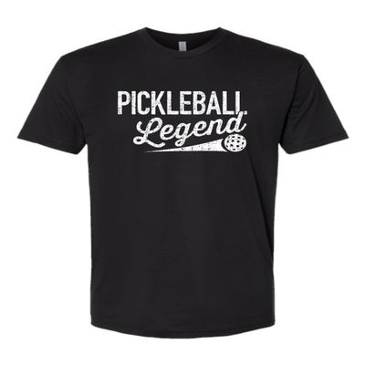 Large Black Mens Pickleball Legend Funny Gift Idea Deluxe Soft T-Shirt