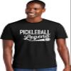 Large Black Mens Pickleball Legend Funny Gift Idea Deluxe Soft T-Shirt view 2