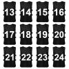 TopTie Sets of 12 (#1-12, 13-24) Numbered Scrimmage Training Vests Sports Pinnies for Adult/Youth-Black[#13 to 24]-Adult view 1