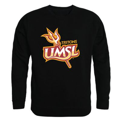 W Republic U of Missouri-Saint Louis Tritons College Crewneck Pullover Sweatshirt, Adult Unisex, Black, Large - NCAA Officially Licensed Apparel