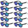 Fsmiling Black Sunglasses Bulk Adult Party Sunglasses 80s Shades Pack for Men Women UV400 Protection -10Pack view 1