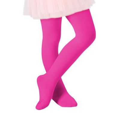 Century Star Ultra-Soft Footed Dance Sockings Ballet Tights Kids Super Elasticity School Uniform Tights For Girls 1 Pack Hot Pink 9-14 Years