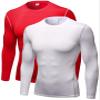 Men's Compression Long Sleeve Shirts, Cool Dry Sport Workout Underwear Shirt Athletic Baselayer Running Gym Tops 2 Pack view 1