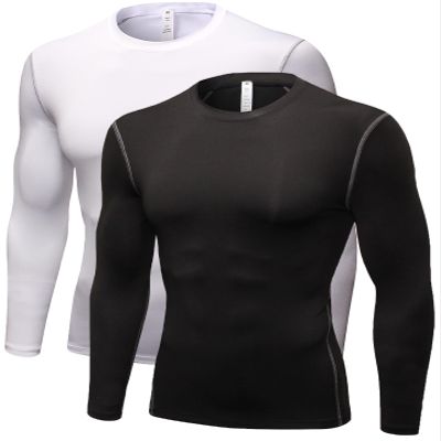 Men's Compression Long Sleeve Shirts, Cool Dry Sport Workout Underwear Shirt Athletic Baselayer Running Gym Tops 2 Pack