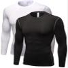 Men's Compression Long Sleeve Shirts, Cool Dry Sport Workout Underwear Shirt Athletic Baselayer Running Gym Tops 2 Pack view 1