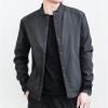 Maiyifu-GJ Men's Classic Casual Lightweight Jacket Casual Button Front Breathable Jacket Winter Warm Vintage Coat Outerwear (Black 1,Large) view 2
