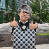 ATTBEA Old Man Costume Wig for Kids 100 Days of School Costume for Boys Old People Costume Set for Adults Men Halloween costume Grey view 3