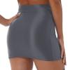 Vxuxlje Women's Oil Glossy Smooth Pencil Skirt Casual High Waist Rave Party Clubwear Miniskirt Grey X-Large view 4