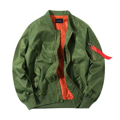 Maiyifu-GJ Men Lightweight Flight Bomber Jacket Slim Windproof Full Zip Softshell Coat Classic Spring Breathable Windbreaker (Armygreen,4X-Large)