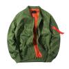 Maiyifu-GJ Men Lightweight Flight Bomber Jacket Slim Windproof Full Zip Softshell Coat Classic Spring Breathable Windbreaker (Armygreen,4X-Large) view 1