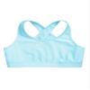 YONGHS Kids Girls Athletic Bra Shoulder Straps Cross at Rear Sport Bra Top Keyhole Back Shockproof Running Gym Light Blue 6 Years view 3