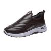 CsgrFagr Fashion Winter Men Casual Shoes Flat Bottom Non Slip and Waterproof Upper Slip On Solid Short Plush for Warm and Comfort Men Skate Shoes (A, 10.5) view 1