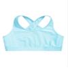 YONGHS Kids Girls Athletic Bra Shoulder Straps Cross at Rear Sport Bra Top Keyhole Back Shockproof Running Gym Light Blue 4 Years view 3