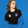 Personalised Women's USA 2026 Football T-Shirt Long Sleeve | Custom Name and Number | USA Flag Design (XL Black Multi Color) view 3